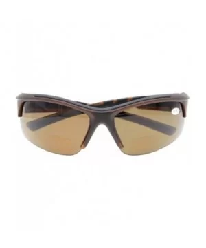 Unisex Sports Bifocal Half Rimless Sunglasses For Running Fishing - Brown - CA18CKZN0DX $14.20 Rimless