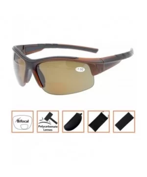 Unisex Sports Bifocal Half Rimless Sunglasses For Running Fishing - Brown - CA18CKZN0DX $14.20 Rimless