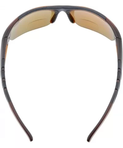 Unisex Sports Bifocal Half Rimless Sunglasses For Running Fishing - Brown - CA18CKZN0DX $14.20 Rimless