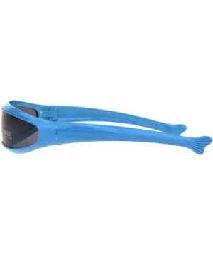 Cyber Punk Monolens Shield Scifi Robotic Cyclops Plastic Sunglasses - Blue - CD18H8IOMZR $5.30 Rectangular