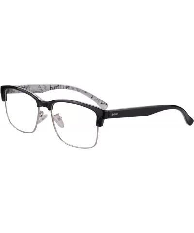 Men's TR90 Frame Progressive Multi focus Computer Readers Glasses-M018 - C2 Black&white - C118QL3R6A8 $15.01 Rectangular