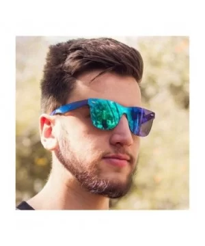 Siamese Sunglasses Men Sunglasses Colorful Retro Sun Glasses Pink Mirror Shades - Pink - CD194OGN0UG $16.55 Rimless