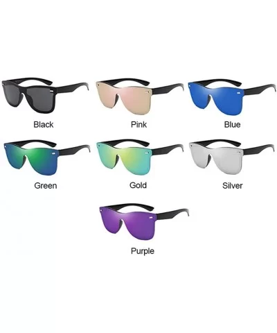 Siamese Sunglasses Men Sunglasses Colorful Retro Sun Glasses Pink Mirror Shades - Pink - CD194OGN0UG $16.55 Rimless