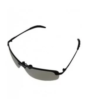 Photochrommic Lens Polarized Light Night Driving Movement Sunglasses Al-Mg Light - 01 Black Frame - CZ18R7TRCG4 $14.60 Rimless