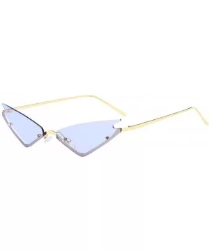 Sunglasses Personality Irregular Eyeglasses - D - C9190HH7WXL $3.77 Rimless