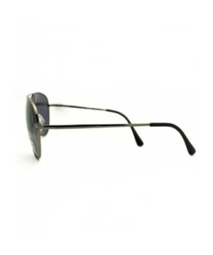 Classic Aviator Sunglasses Unisex Double Bridge Spring Hinge Frame - Gun Metal - CW11EZH6R4J $6.10 Aviator