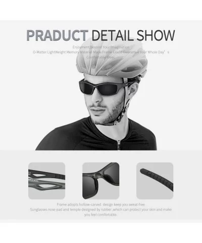 Polarized Sports Sunglasses for Men Women Cycling Running Driving Fishing Golf Baseball Glasses EMS-TR90 Frame - CS17WZECMZM ...