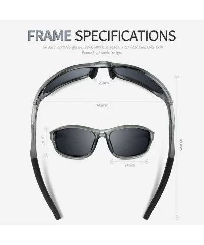 Polarized Sports Sunglasses for Men Women Cycling Running Driving Fishing Golf Baseball Glasses EMS-TR90 Frame - CS17WZECMZM ...