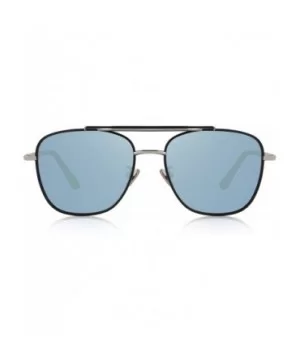 Men's Polarized Square Sunglasses For Driving 100% UV Protection S8180 - Blue Mirror - CH1885I9KEX $7.48 Oversized