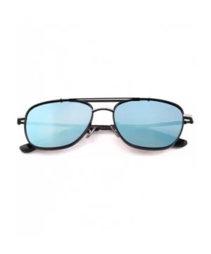 Men's Polarized Square Sunglasses For Driving 100% UV Protection S8180 - Blue Mirror - CH1885I9KEX $7.48 Oversized