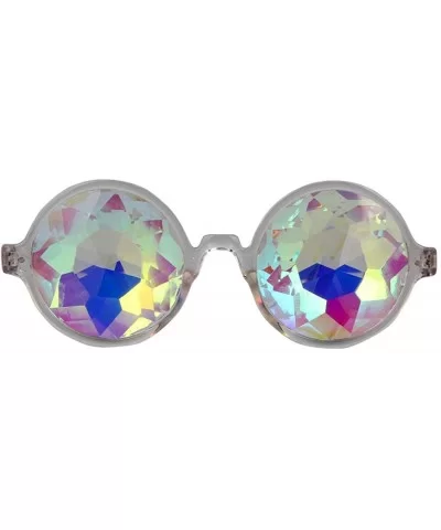 Festivals Kaleidoscope Glasses Rainbow Prism Sunglasses Goggles - White - CQ12NSEAORX $9.07 Wrap