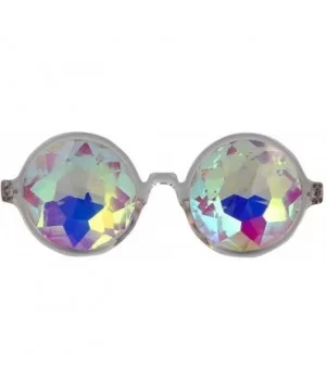 Festivals Kaleidoscope Glasses Rainbow Prism Sunglasses Goggles - White - CQ12NSEAORX $9.07 Wrap