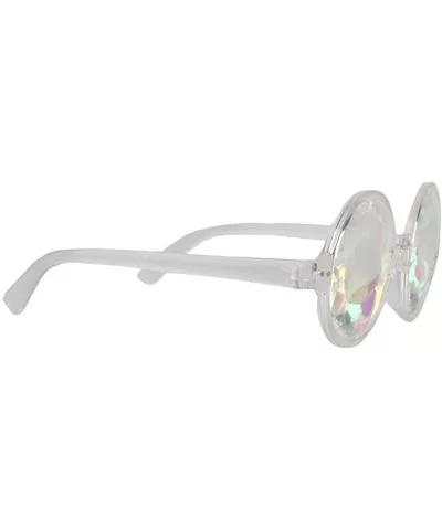 Festivals Kaleidoscope Glasses Rainbow Prism Sunglasses Goggles - White - CQ12NSEAORX $9.07 Wrap