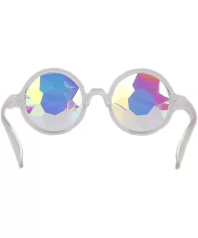 Festivals Kaleidoscope Glasses Rainbow Prism Sunglasses Goggles - White - CQ12NSEAORX $9.07 Wrap