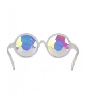 Festivals Kaleidoscope Glasses Rainbow Prism Sunglasses Goggles - White - CQ12NSEAORX $9.07 Wrap