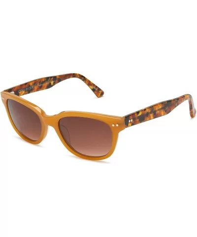 Women's CS122S Square Sunglasses- One Size - Orange Frame/Gradient Brown Lens - CJ113Z6WZWT $43.37 Square