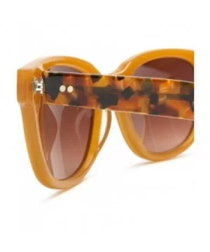 Women's CS122S Square Sunglasses- One Size - Orange Frame/Gradient Brown Lens - CJ113Z6WZWT $43.37 Square