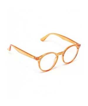 Clear Lens Semi Transparent Clear Frame Colorful Glasses - Orange Frame - CY187NK2RL4 $6.67 Cat Eye