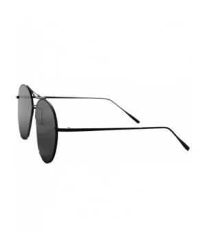 Oversized Sunglasses Men Women Metal Retro Aviator Classic Vintage - Black Metal Frame / Black Lens - CL18UMEZU46 $5.49 Aviator