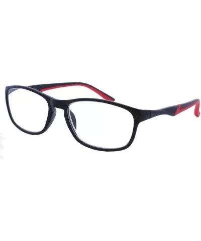 Double Injection Reading Glasses 4696BDNEW - Matte Black / Red - CS12FN0KSMD $14.56 Rectangular