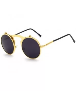 Vintage punk Round Metal Sunglass Mens Womens - C1 - CD18DKDAEDM $7.88 Round