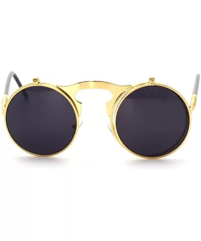 Vintage punk Round Metal Sunglass Mens Womens - C1 - CD18DKDAEDM $7.88 Round