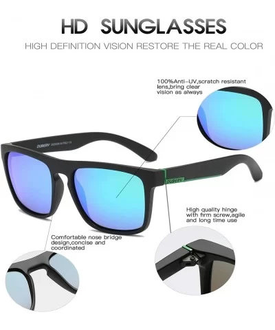 Classic Polarized Sunglasses for Men Women Retro 100% UV Protection Driving Sun Glasses D731 - Black/Green - CT18H828226 $11....