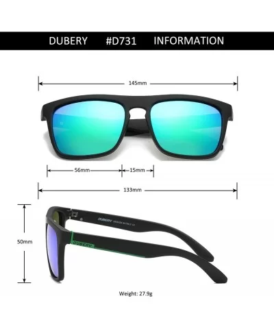 Classic Polarized Sunglasses for Men Women Retro 100% UV Protection Driving Sun Glasses D731 - Black/Green - CT18H828226 $11....