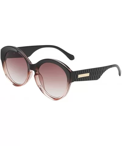 Multicolor Sunglasses Oversized Everyday - F - CB18T898ZG6 $4.96 Round