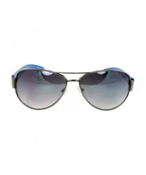 Vintage Retro Racer Inspired Aviator Sunglasses Tri-Layer UV400 Unisex - Bkbupb - C2124V9XYF5 $7.36 Aviator