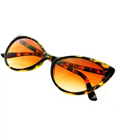 Womens Retro Vintage Style Tip Pointed Large Cat Eye Sunglasses - Tortoise - C411K8AP495 $7.29 Cat Eye