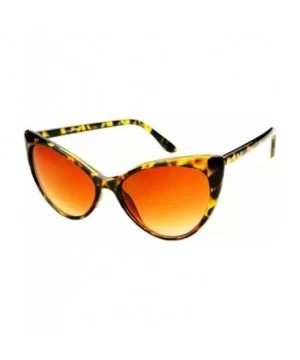 Womens Retro Vintage Style Tip Pointed Large Cat Eye Sunglasses - Tortoise - C411K8AP495 $7.29 Cat Eye