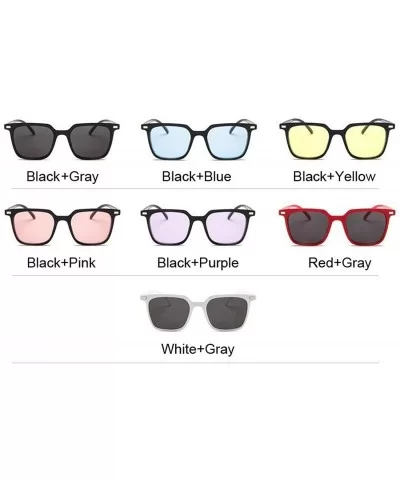 Square Small Sunglasses Women Fashion Sun Glasses Lady Brand Designer Vintage UV400 - Blackblue - CB198ZSQHD4 $35.65 Aviator