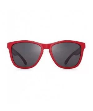 Retro Polarized Sunglasses for Women Men Vintage Square Mirror Glasses - Red Frame / Non-polarized Grey Lens - CU18WGA6NY0 $1...