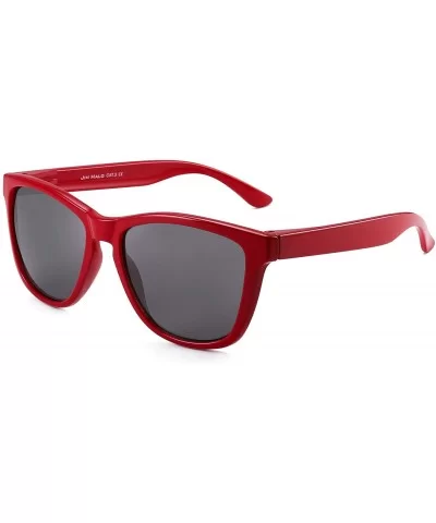 Retro Polarized Sunglasses for Women Men Vintage Square Mirror Glasses - Red Frame / Non-polarized Grey Lens - CU18WGA6NY0 $1...