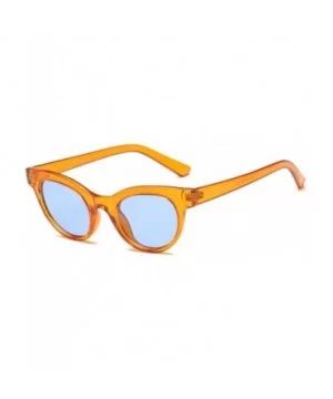 Women Round Cat Eye Sunglasses - Orange - CL18WTI8LYN $19.83 Round