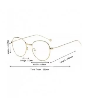 Man woman Nearsighted Glasses Retro Myopia Round Metal Glasses Frame - Golden - CR18G3RM3RT $23.18 Round