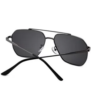 Lightweight Polarized Mens Sunglasses Driving Aviator Fishing Sun glasses for Men Women - Gray/Gray - CV18UMC09ML $10.07 Round