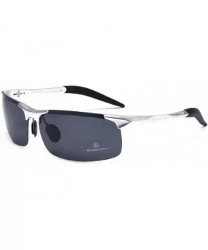 Polarized Sunglasses Aluminum Magnesium Lightweight - Silver - CD190S6KZ6M $27.95 Sport