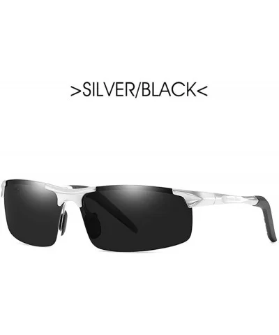 Polarized Sunglasses Aluminum Magnesium Lightweight - Silver - CD190S6KZ6M $27.95 Sport