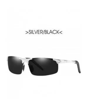 Polarized Sunglasses Aluminum Magnesium Lightweight - Silver - CD190S6KZ6M $27.95 Sport