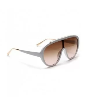 One Piece Sunglasses Oversized Hot Selling Mens Goggles Sun Glasses Female Summer Uv400 - White With Brown - CM1976K3MMH $6.8...