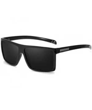 Men's Classic Style Square Polarized Sunglasses Plastic Lightweight Eyewear UV Protection For Driving - CQ186HGCYG5 $8.95 Sport