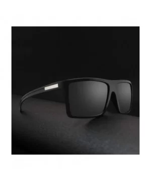 Men's Classic Style Square Polarized Sunglasses Plastic Lightweight Eyewear UV Protection For Driving - CQ186HGCYG5 $8.95 Sport