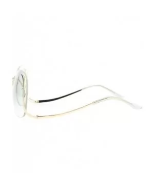 Womens Clear Lens Glasses Oversized Rimless Granny Low Temple Lightly Mirrored - Gold - CK185HIR3L7 $9.31 Oversized