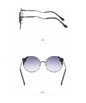 Classic Retro Designer Style Round Frame Pearl Sunglasses for Women Metal Resin UV 400 Protection Sunglasses - C418SAT7IL7 $2...