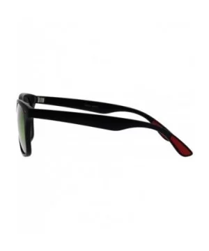 Retro Reflective Color Mirror Lens Black Horn Rim Hipster Sunglasses - Red Orange Mirror - CX18H4N9H7K $5.75 Rectangular