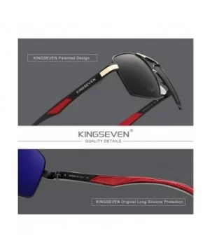 Genuine quality square sunglasses men fashion polarized and UV400 Ultra light Al-Mg - Silver/Mirror - CF18X86KOTR $21.02 Rect...