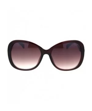 Womens Jaguar Jewel Hinge Diva Plastic Butterfly Sunglasses - All Burgundy - CJ18R6LWKXY $6.83 Oversized