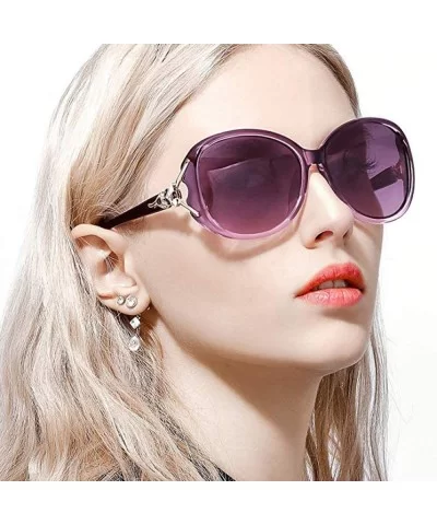 Polarized Oversized Sunglasses Protection Designer - Purple Frame/Shades Purple Oversized Polarized Sunglasses - C218Q7CXC6H ...